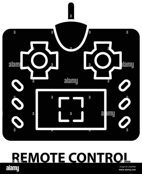 Remote Control Symbol Icon Black Vector Sign With Editable Strokes