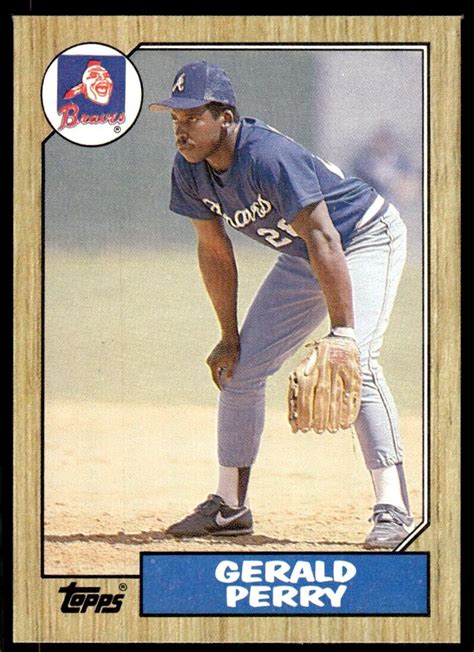 1987 Topps Baseball Card Gerald Perry Atlanta Braves 639 EBay