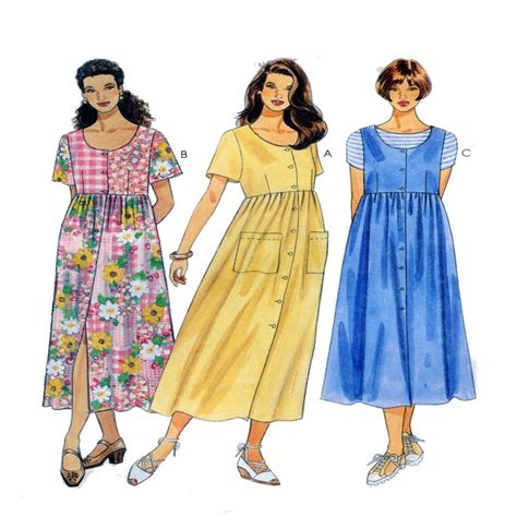 McCalls 8249 Women Dress Sewing Pattern Raised Waist Jumper Dress