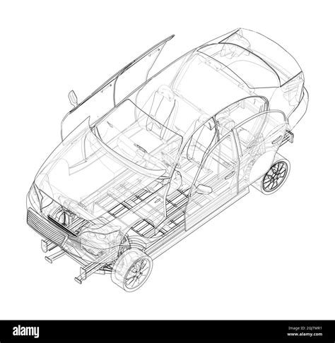 Assembling Electric Car Vector Stock Vector Image Art Alamy