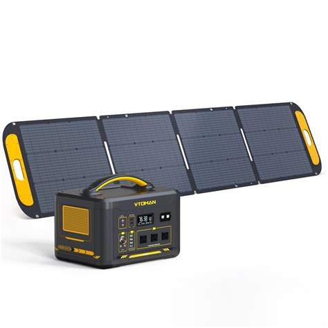 Vtoman Jump Portable Power Station W With Foldable Solar Panel