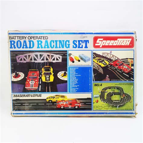 Sets Large Original Boxed Vintage Speedtrax Battery Operated Road