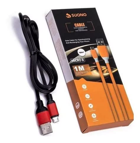 Cabo USB para micro USB V8 carregamento rápido e dados de 1 mt Cor