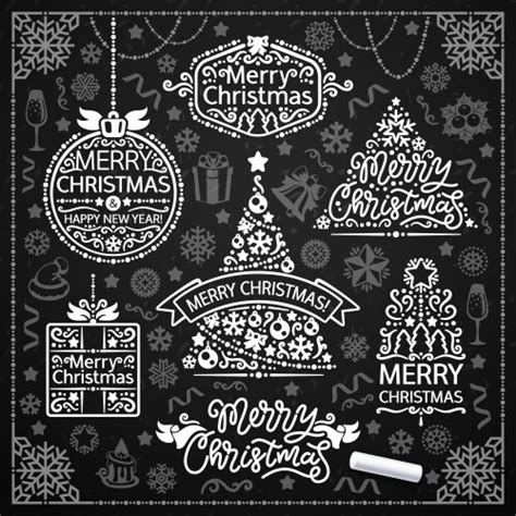 Merry Christmas Word Art Vector Images (over 4,400)