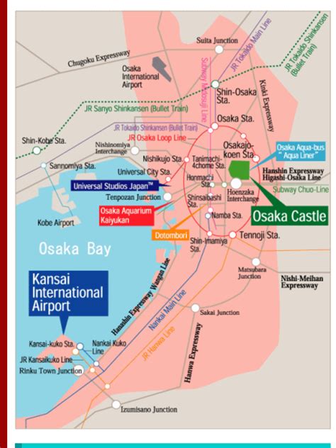 Osaka Attractions Map