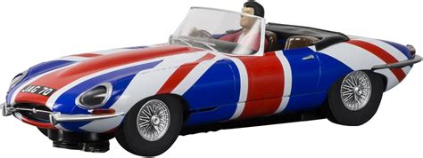 Amazon Scalextric Jaguar E Type Union Jack Slot Race Car