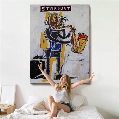 Jean Michel Basquiat S Stardust Painting Abstract Canvas Wall Art