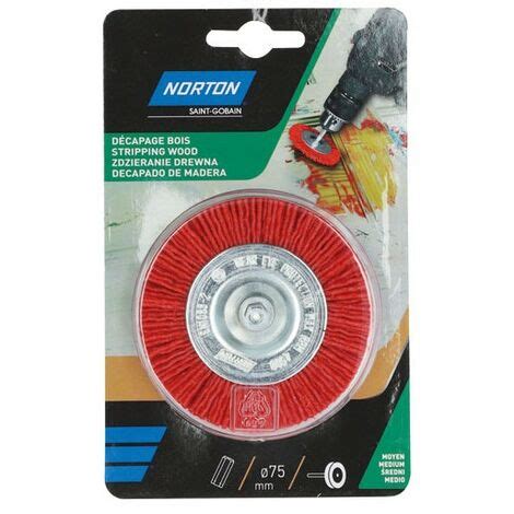 Norton Brosse Perceuse Circulaire Nylon Rouge Norton