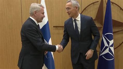 Finland officially joins NATO | News UK Video News | Sky News