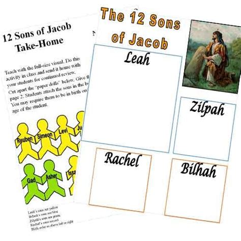 12 Sons Of Jacob Printable