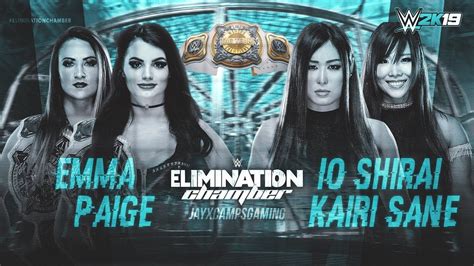 Wwe 2k19 Elimination Chamber Kairi Sane And Io Shirai V Paige And Emma