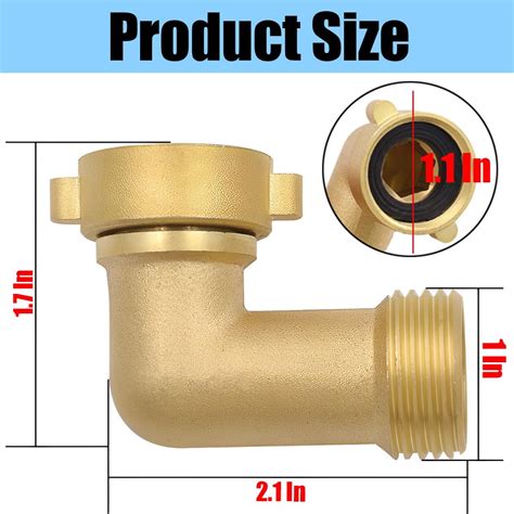 AUCELI 45 Degree Garden Hose Elbow 34 NH Thread Solid Brass Hose