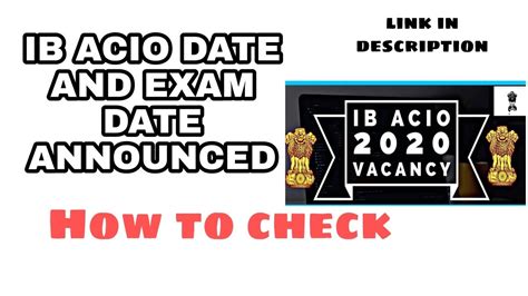 IB ACIO EXAM DATE AND CITY OUT How To Check Full Details In Hindi