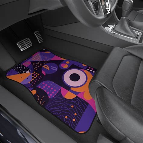 Geometric Custom Vintage Floor Mats, Geometric Car Mat Design, Custom Car Floor Mats, Car Floor ...