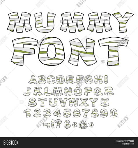 Mummy Font Alphabet Vector And Photo Free Trial Bigstock