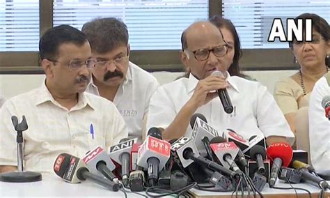 Delhi Vs Centre Ordinance Row Kejriwal Meets Ncp Chief Sharad Pawar In