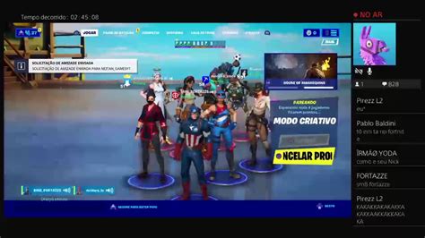 Fortnite Ao Vivo Sala Personalizada Mestre Mandou Etc YouTube