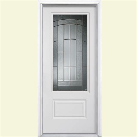 Masonite 36 In X 80 In Croxley Three Quarter Rectangle Left Hand Primed Smooth Fiberglass