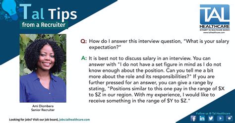 Interview Question What Is Your Salary Expectation Tal Healthcare