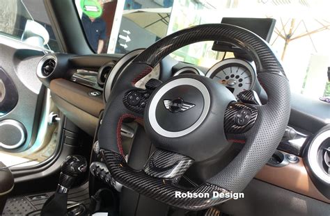 MINI COOPER STEERING WHEEL CARBON FIBER #2 – Robson Design Carbon Fiber Car & Accessories Interior