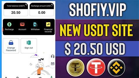 Shof Vip New Usdt Earning Site New Usdt Mining App Usdt Investment