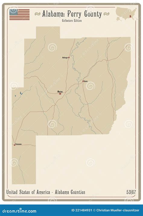 Alabama: Perry County Map Cartoon Vector | CartoonDealer.com #94072191