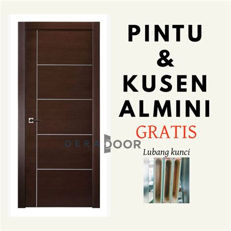 Jual SATU SET PINTI HDF SERIES DAN KUSEN ALMINI FREE LUBANG KUNCI