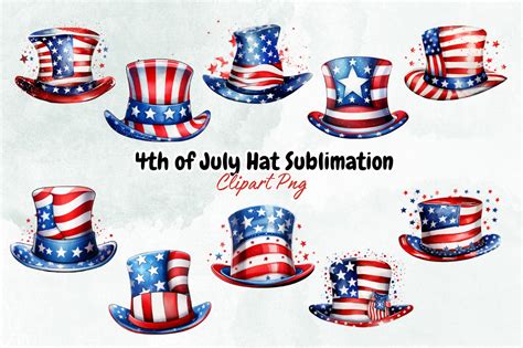 Th Of July Hat Sublimation Clipart By Bundlestshirt Thehungryjpeg