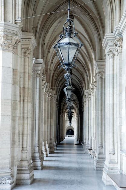 Premium Photo Arches Of Exterior Facade City Hall In Vienna Austria