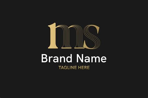 Idées Innovantes De Logo Monogramme Avec Lettre Ms Vecteur Premium