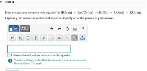 Solved Enter The Balanced Complete Ionic Equation For