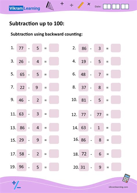 Download Additions And Subtractions Up To 100 Without Regrouping