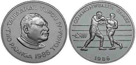 2 Pa Anga Taufaahau Tupou IV 1986 Commonwealth Games Tonga Numista