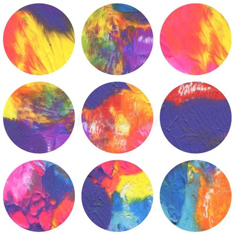 Circle Watercolor Painted Background Stock Illustrations