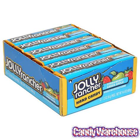 Jolly Rancher Hard Candy Squares Bars Assorted Flavors 12 Piece Box