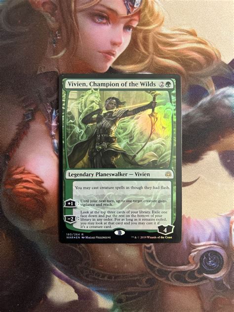 Near Mint Foil Vivien Champion Of The Wilds War Of The Spark Ebay