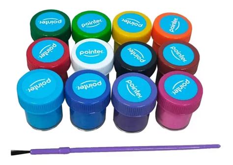 Temperas Escolar Pointer Estuche X 12 Colores De 20 Gr C U MercadoLibre