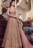 Light Pink Net Embroidered Lehenga Style Anarkali Suit B