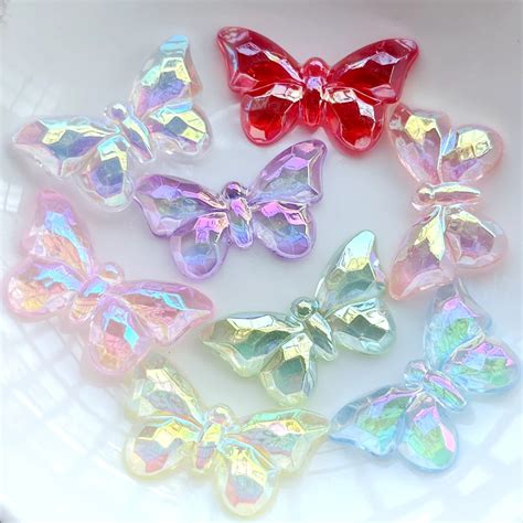 Pcs Butterfly Crystal Rhinestone Flat Back Decoration Diy Hairpin