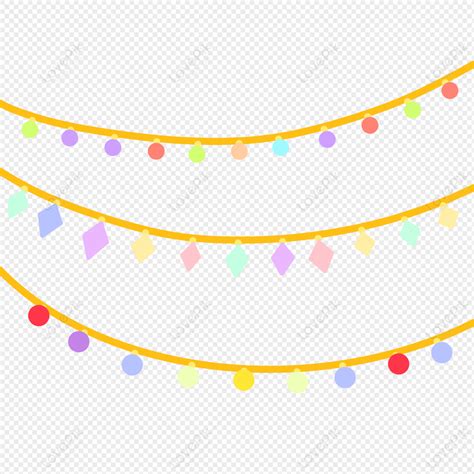 Cartoon String Lights, Colorful Lines, Light Yellow, Lighting Lines PNG Transparent Background ...