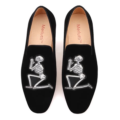 Women Plain Black Velvet Loafers - Merlutti