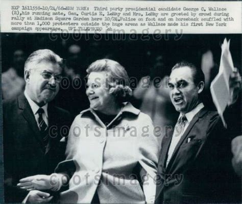 1968 Wire Photo Candidates Al Governor George Wallace And Gen Curtis