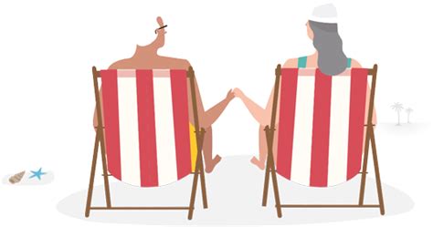 Illustration Of Couple In Beach Chairs On The Sand Cibc Rrsp