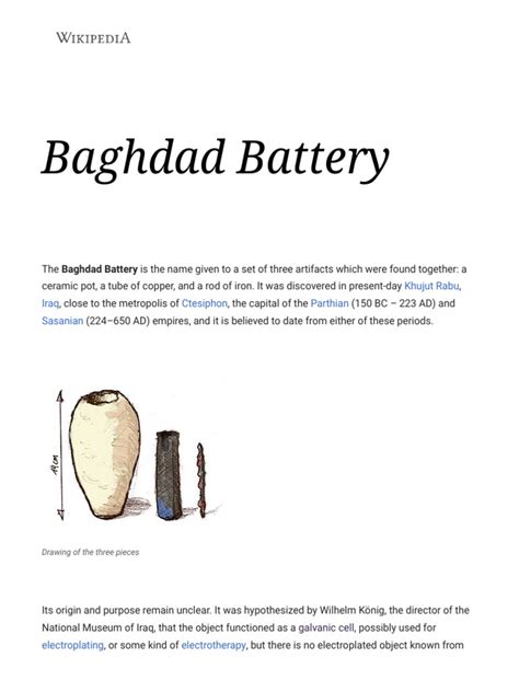 Baghdad Battery - How To | PDF | Electrical Engineering | Chemistry