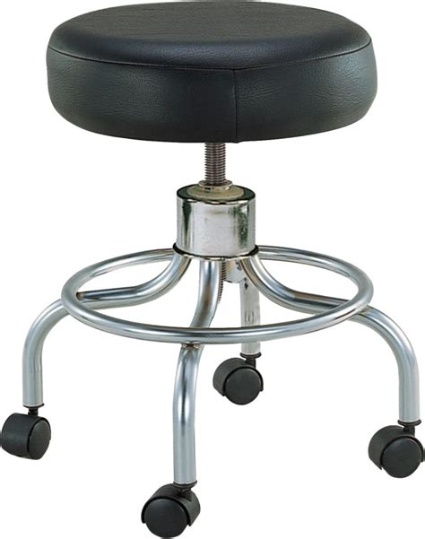 Wheeled Round Stool With Adjustable Height Synergy Medical Inc