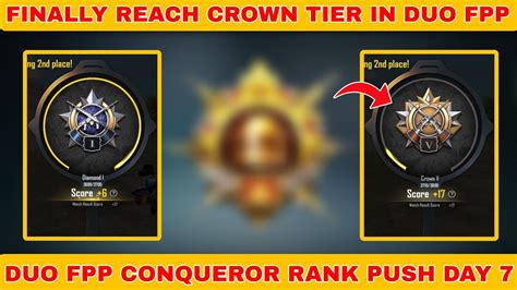 Finally Reach Crown Tier In Duo Fpp Rank Push Duo Fpp Conqueror Rank