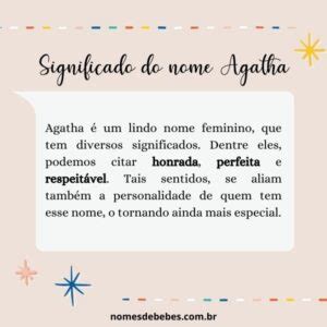 Significado Do Nome Agatha