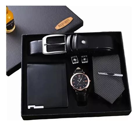 Billetera Reloj Correa Corbata Broche Hombre Regalo Papa Cuotas Sin