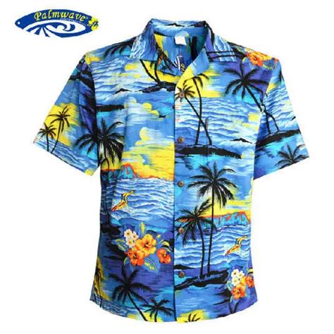 Buy Men Aloha Shirt Cruise Tropical Luau Beach