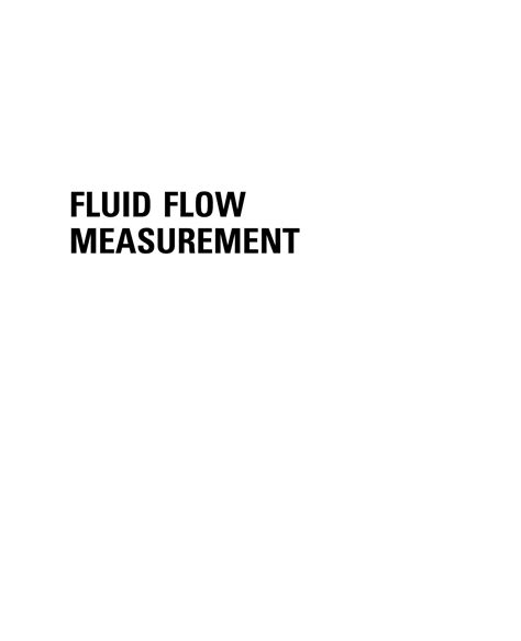 SOLUTION: Fluid flow measurement - Studypool